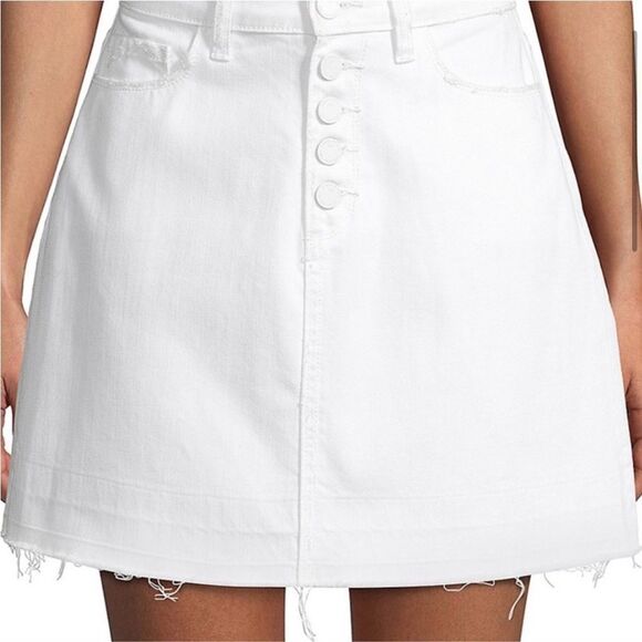Paige Jeans Aideen exposed white button skirt 29 - Picture 2 of 8